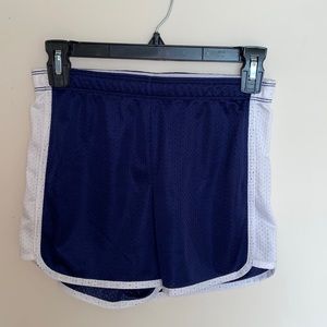 Justice kids size 12 blue running shorts
